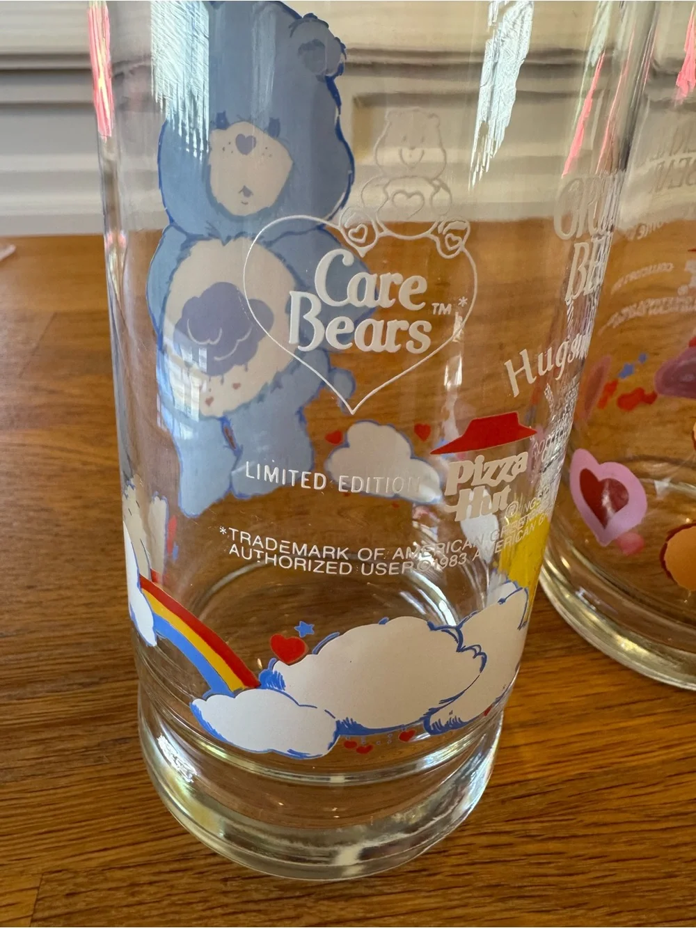 🌈 Vintage 1983 Pizza Hut Care Bears Glasses | Grumpy Bear & Tenderheart Bear